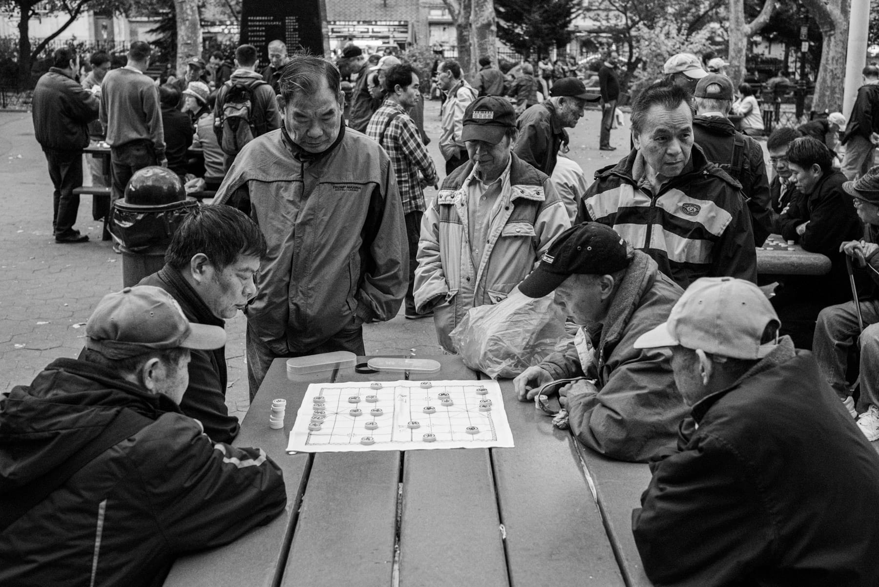 Chinese Chess / Xiangqi Players in Columbus Park, Chinatown, NYC - Guney Cuceloglu for the New Yorker Life