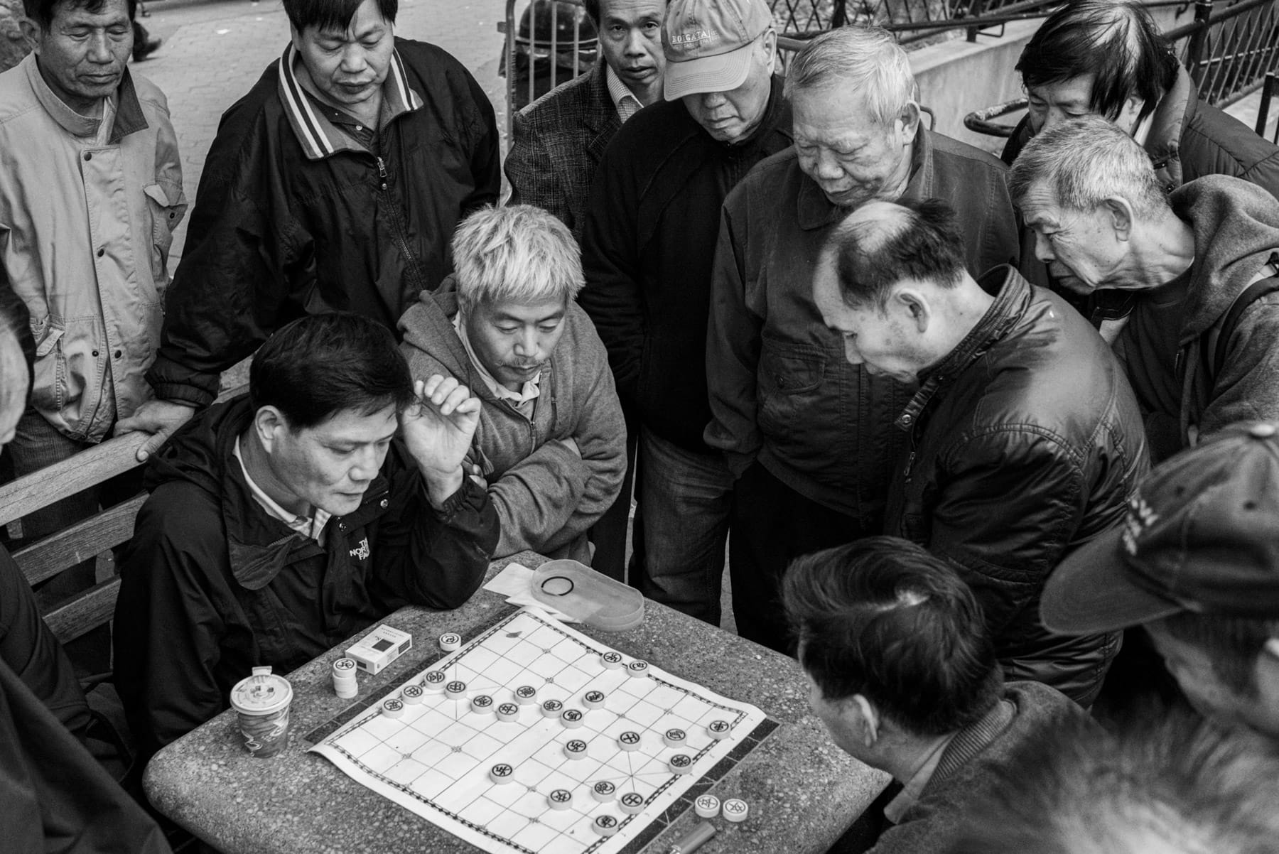 Chinese Chess / Xiangqi Players in Columbus Park, Chinatown, NYC - Guney Cuceloglu for the New Yorker Life